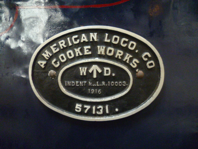 Works plate detail on the loco at Pithiviers