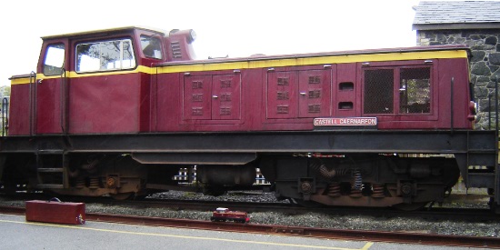Little & Large. Our 1/19th scale machine meets the full size prototype for the model at Dinas WHR.